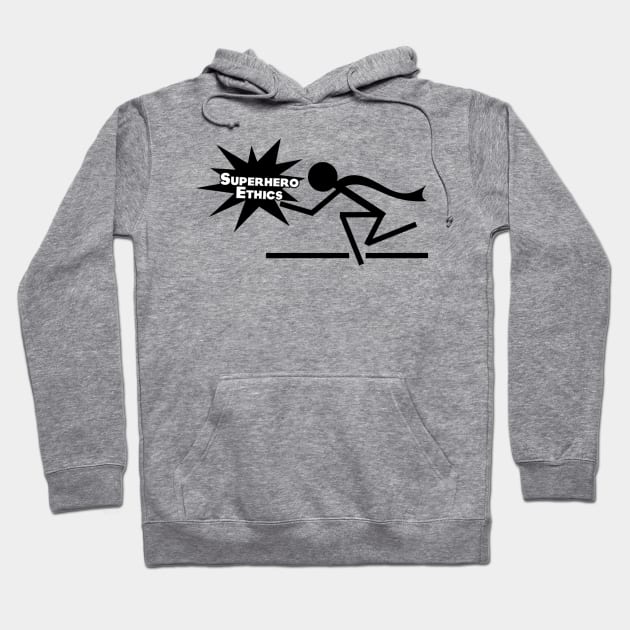 Superhero Ethics - Black on Light Hoodie by SuperheroEthics